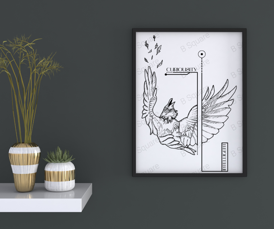 Icrowus (Icarus crow) Print